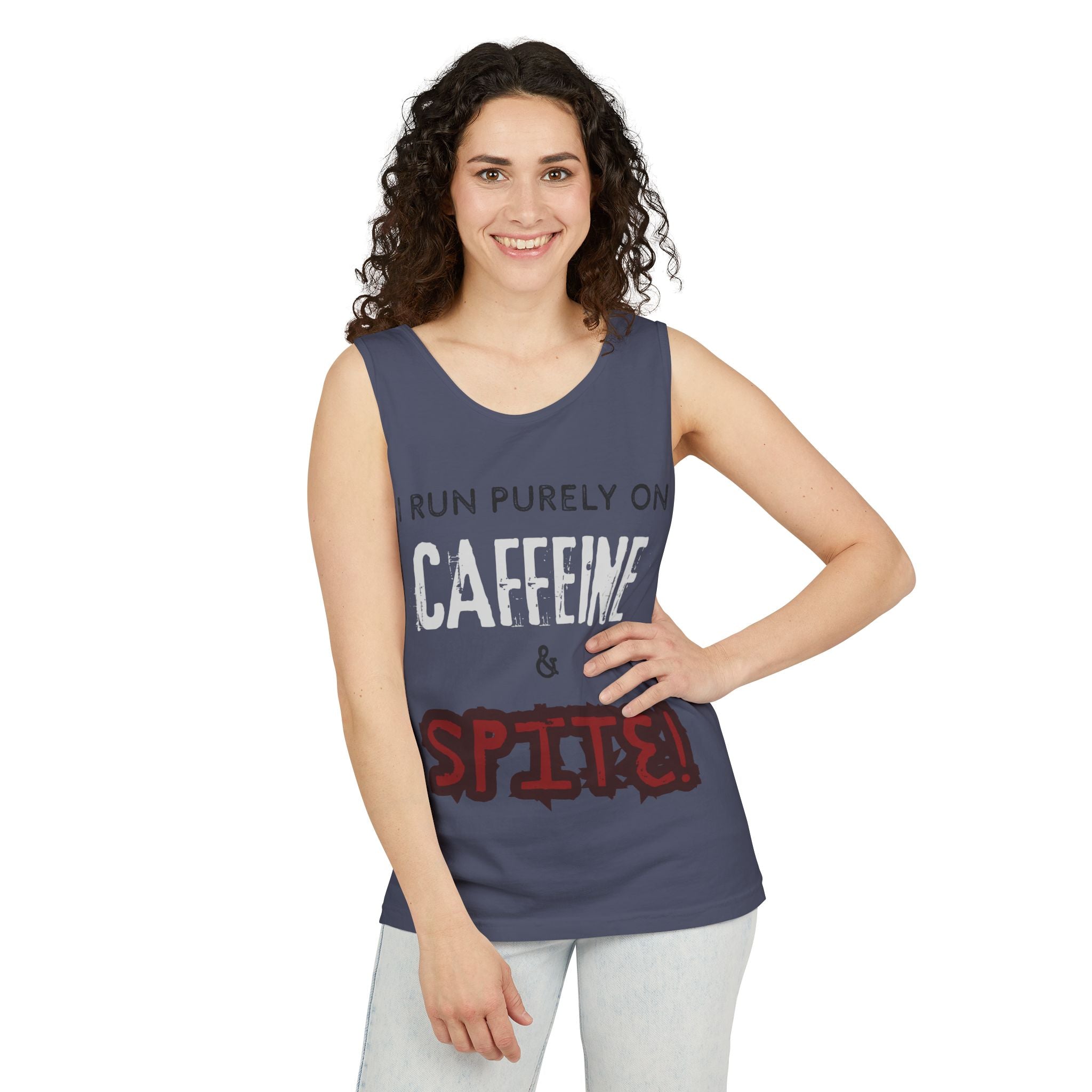 Caffeine and Spite Unisex Garment-Dyed Tank Top