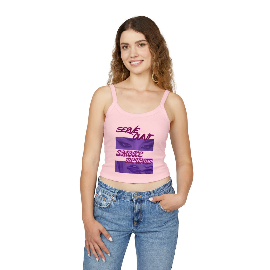 Serve C*nt & Smoke Blunts Women's Spaghetti Strap Tank Top