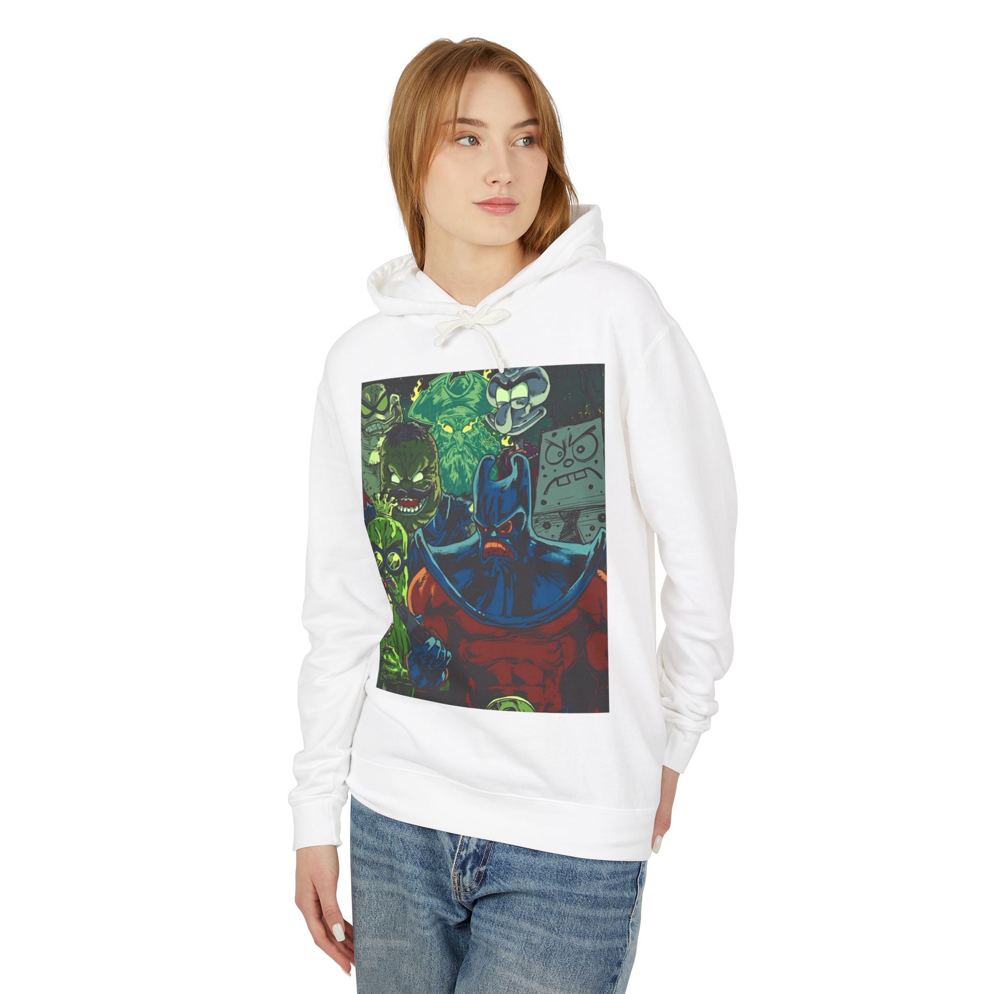 Spongebob Villains Unisex Lightweight Hooded Sweatshirt