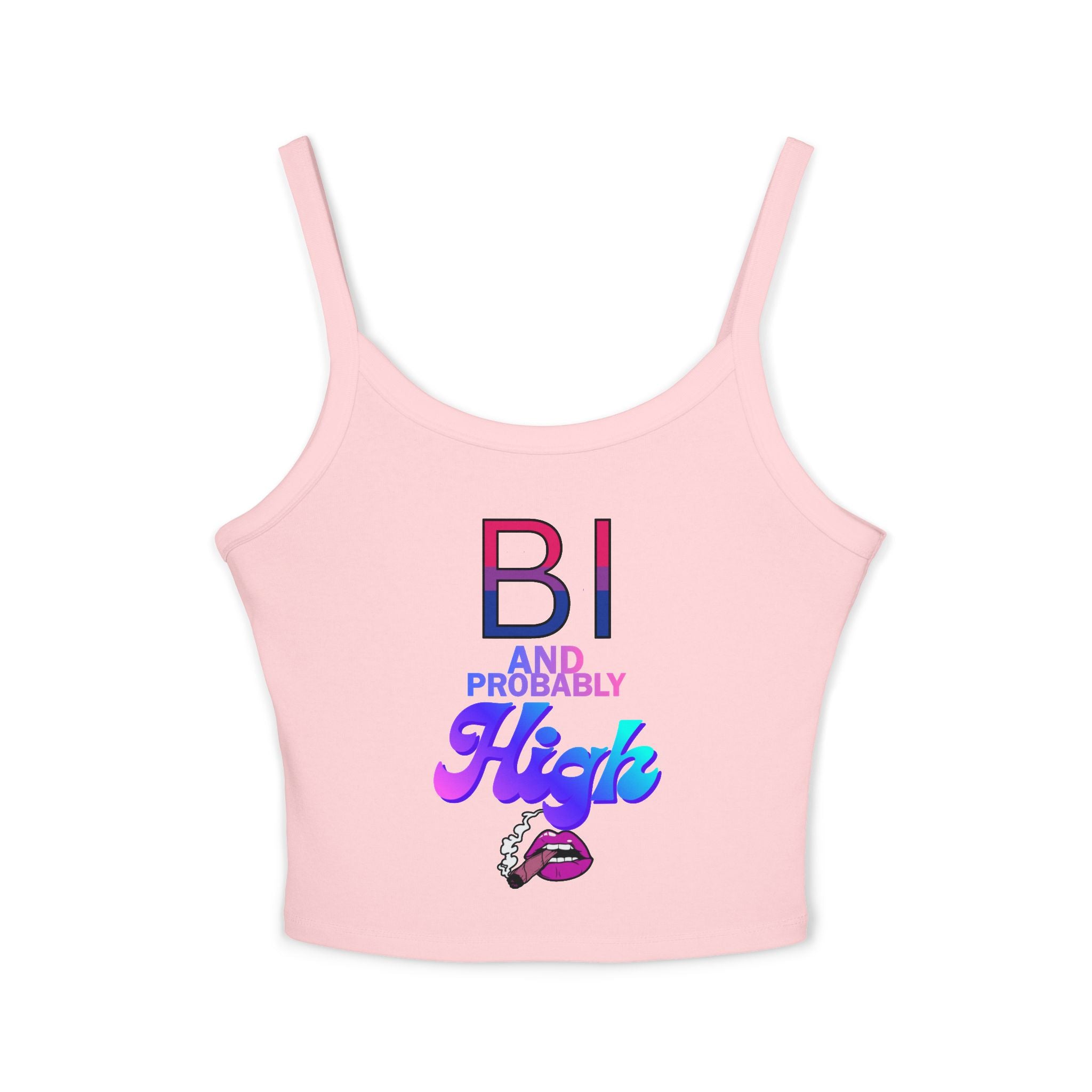BI and Probably High Women's Spaghetti Strap Tank Top