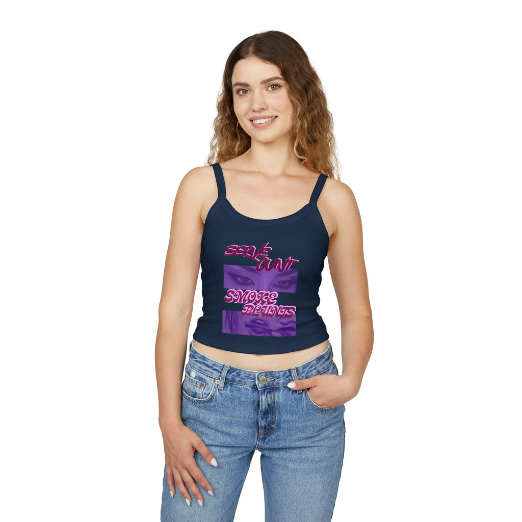 Serve C*nt & Smoke Blunts Women's Spaghetti Strap Tank Top