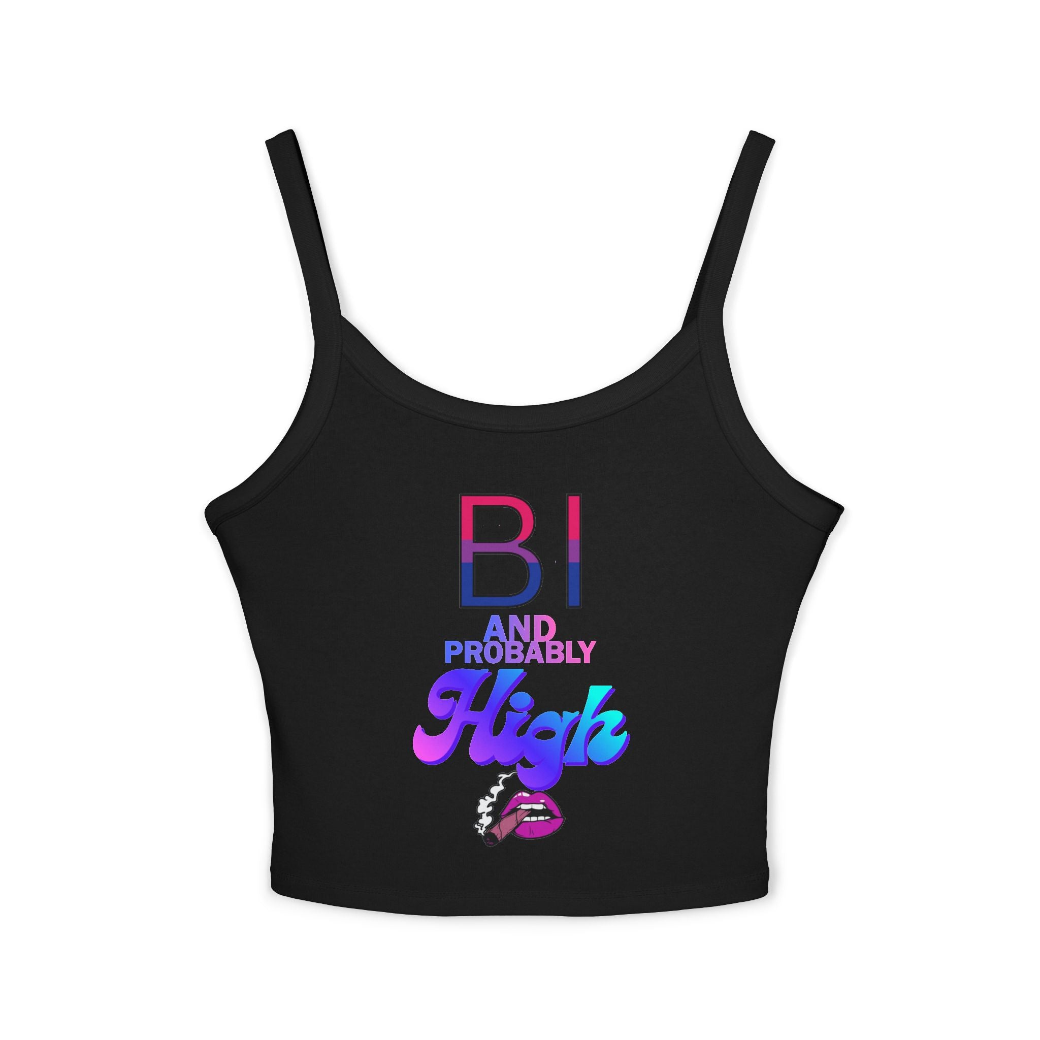 BI and Probably High Women's Spaghetti Strap Tank Top