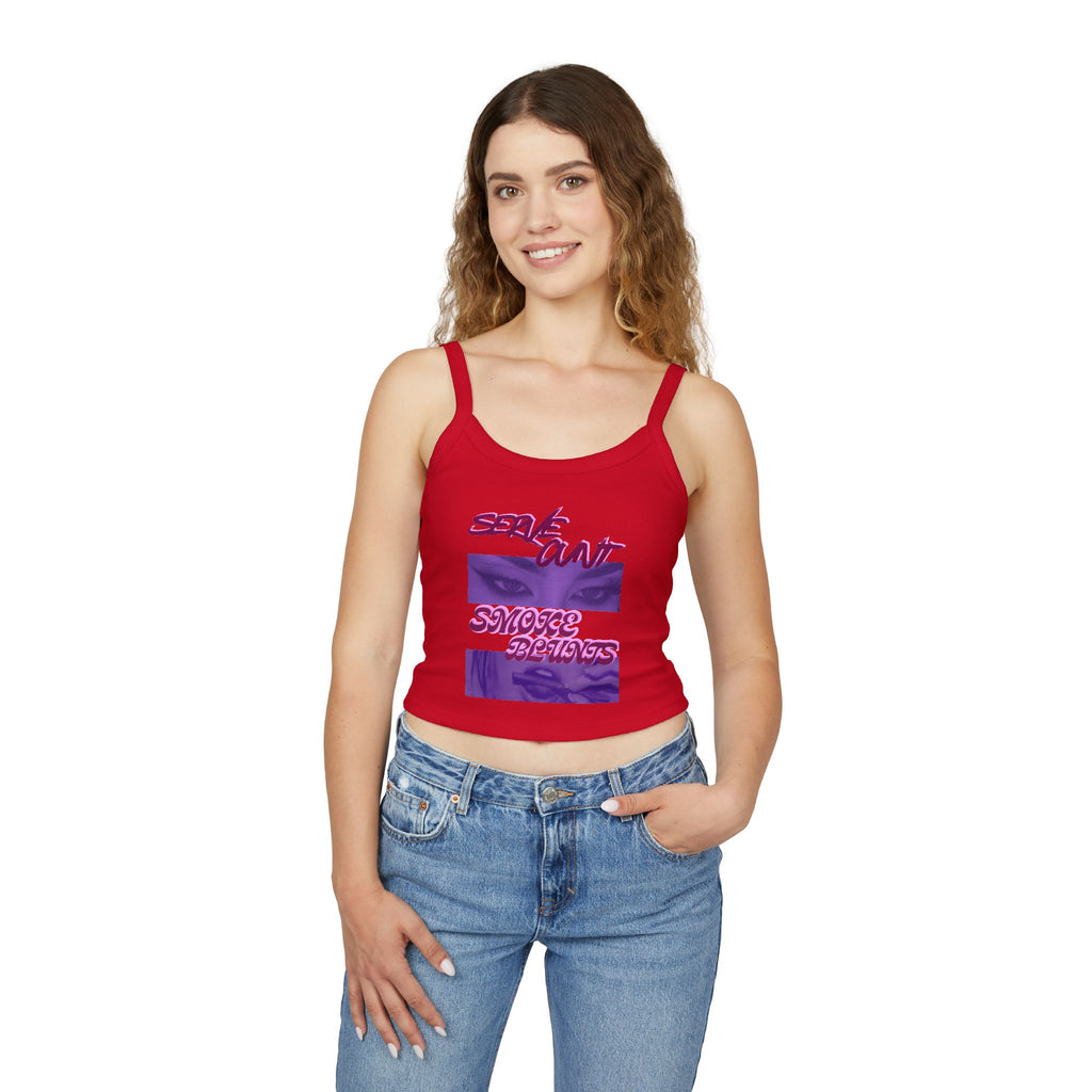 Serve C*nt & Smoke Blunts Women's Spaghetti Strap Tank Top