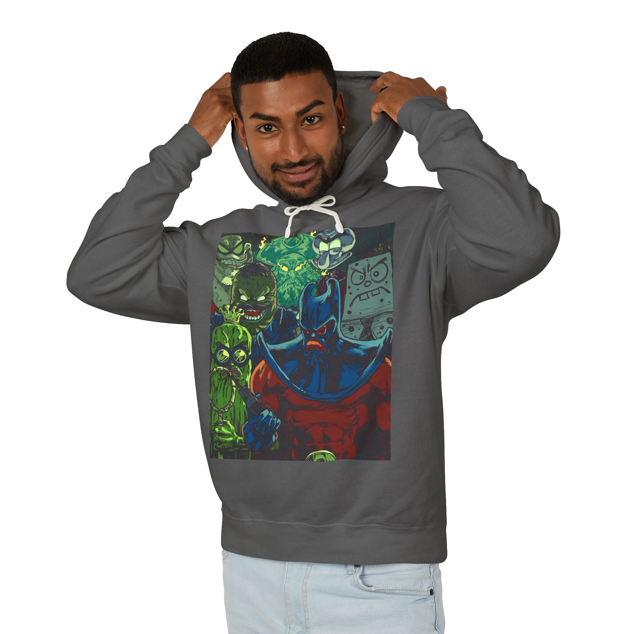 Spongebob Villains Unisex Lightweight Hooded Sweatshirt