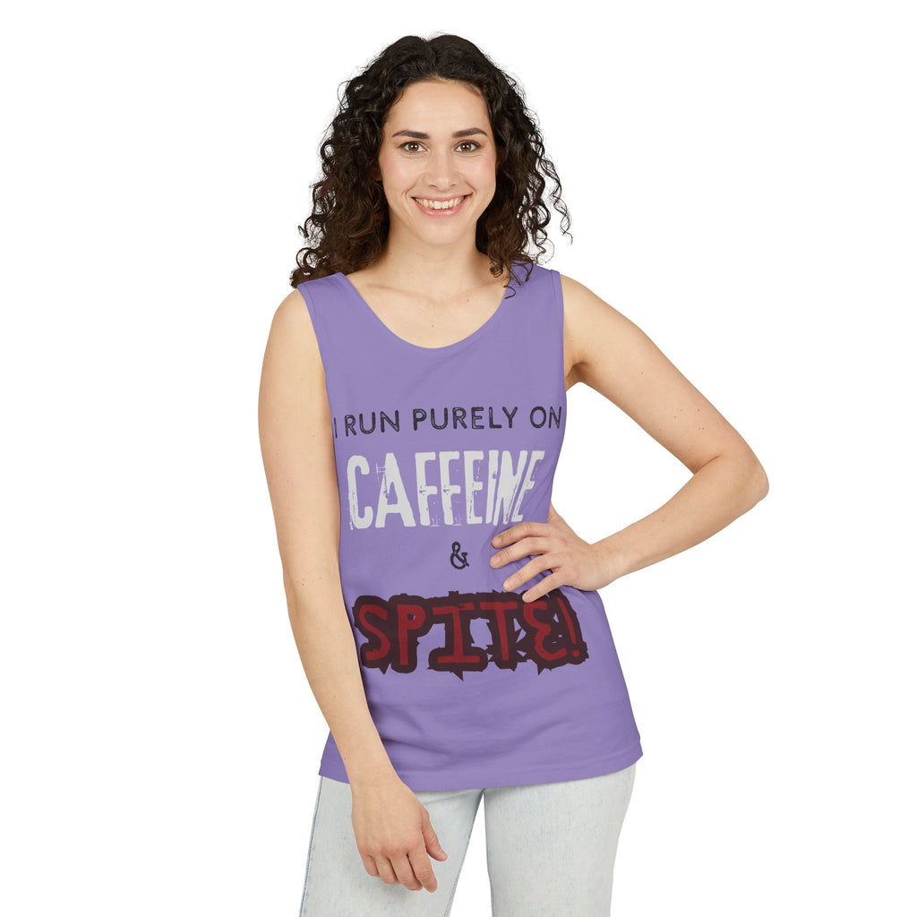 Caffeine and Spite Unisex Garment-Dyed Tank Top