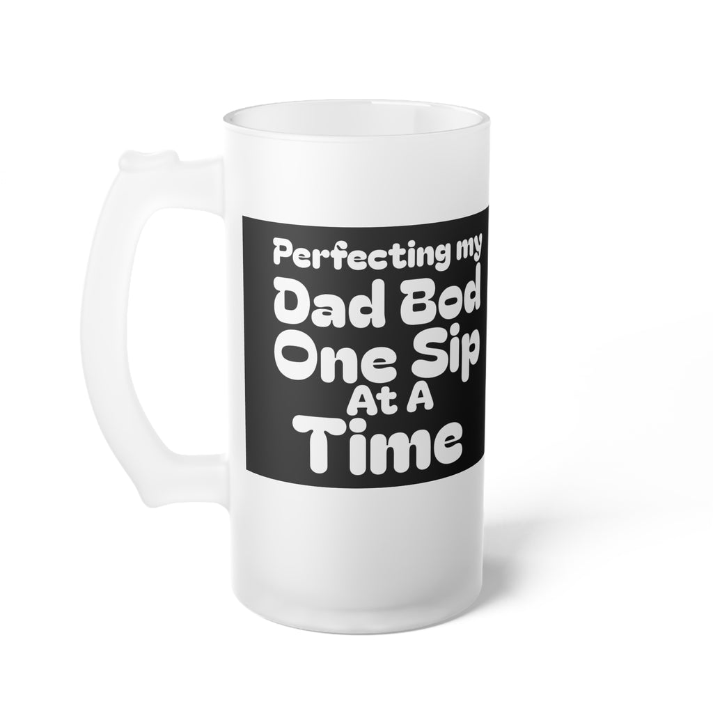 Dad Bod Frosted Glass Beer Mug