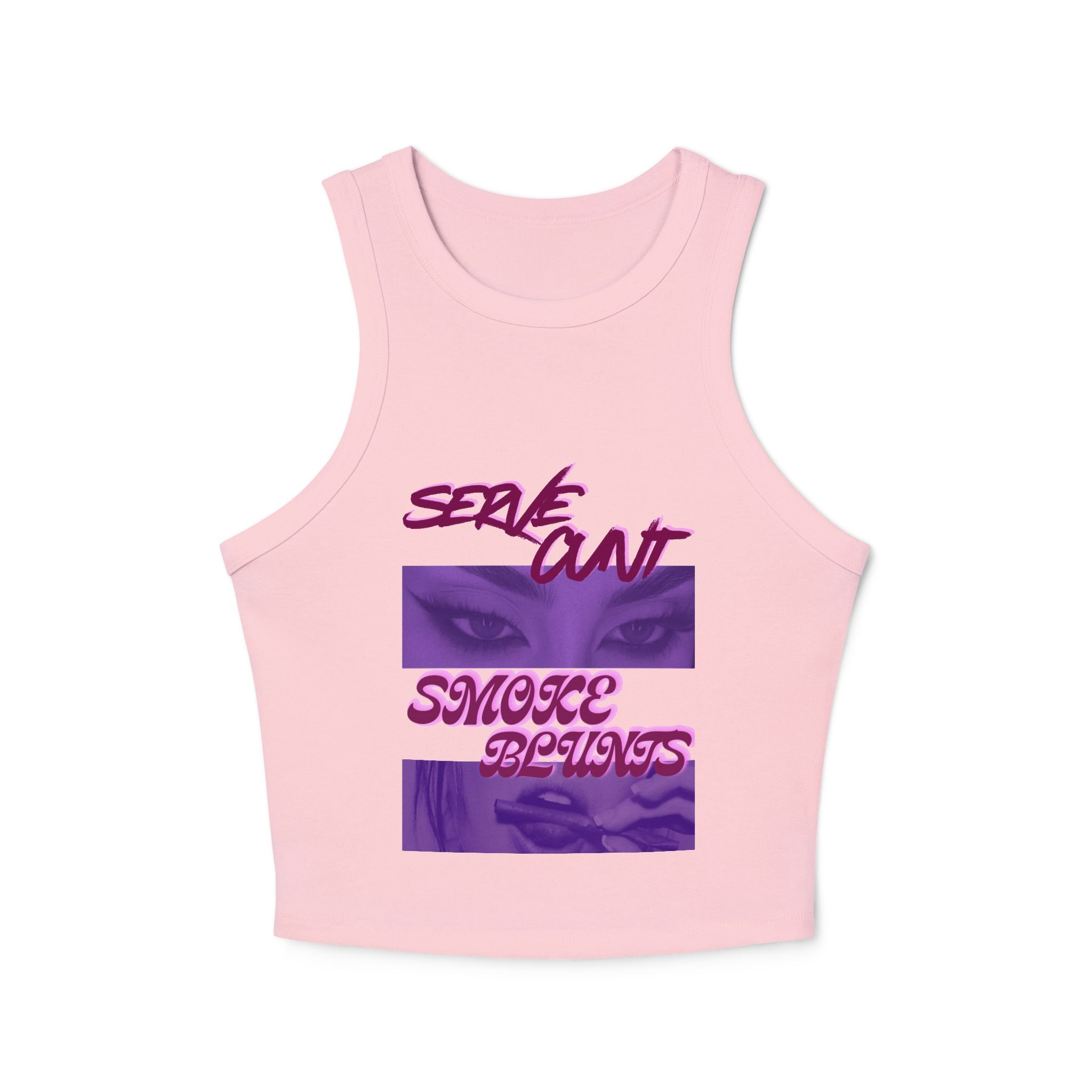 Serve C*nt and Smoke Blunts Women's Micro Rib Racer Tank Top