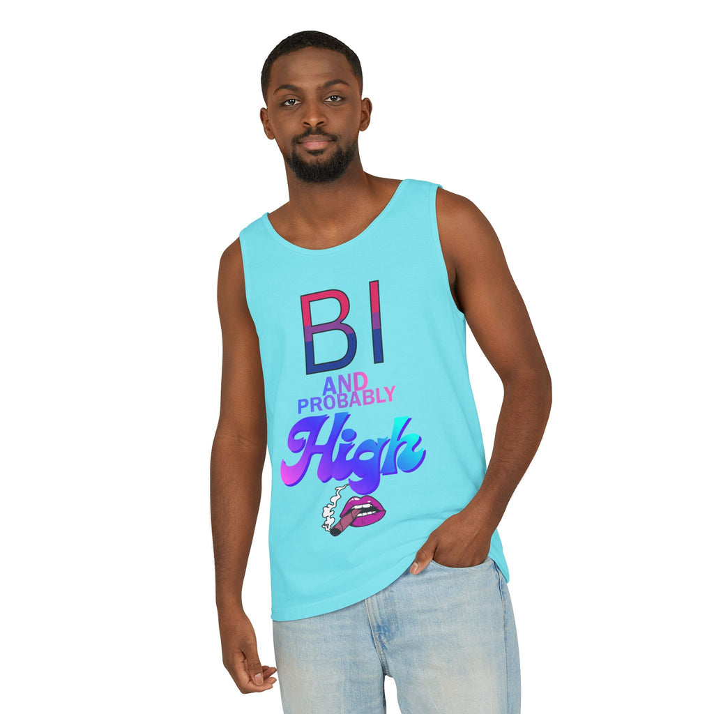 Bi and Probably High Unisex Garment-Dyed Tank Top