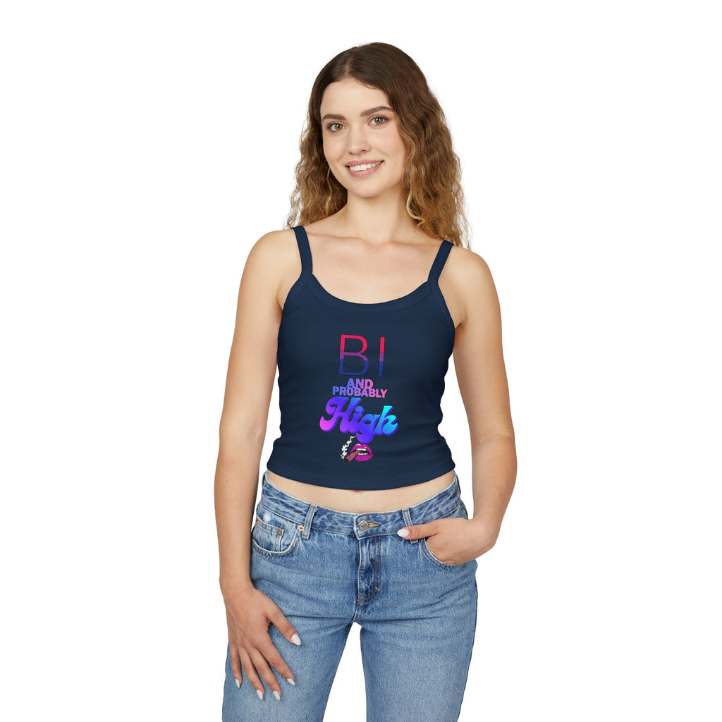 BI and Probably High Women's Spaghetti Strap Tank Top