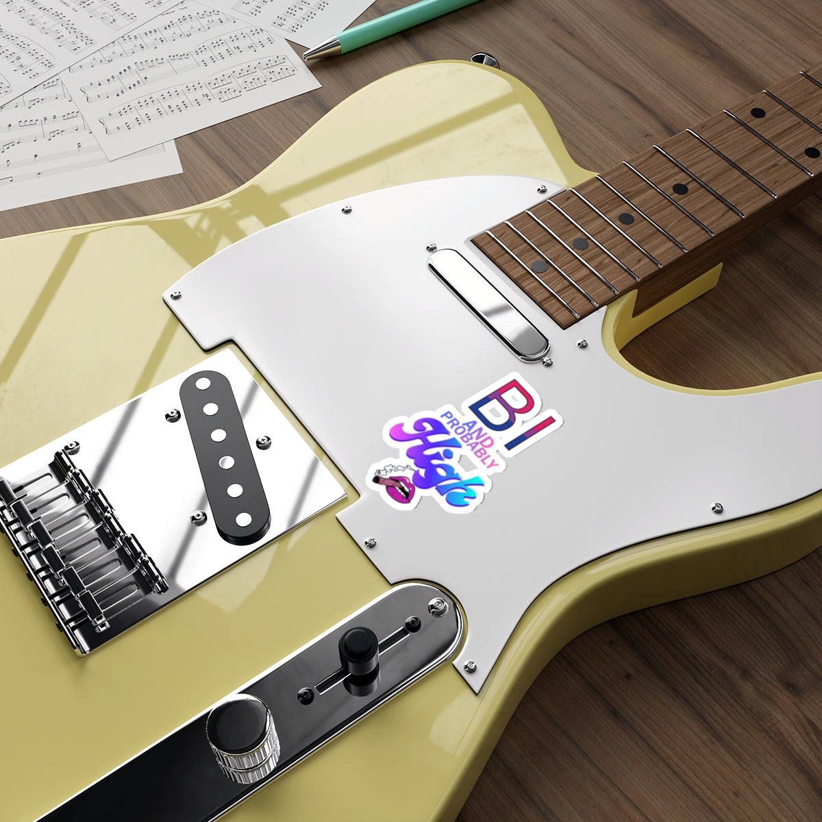 Bi and Probably High! Die-Cut Stickers