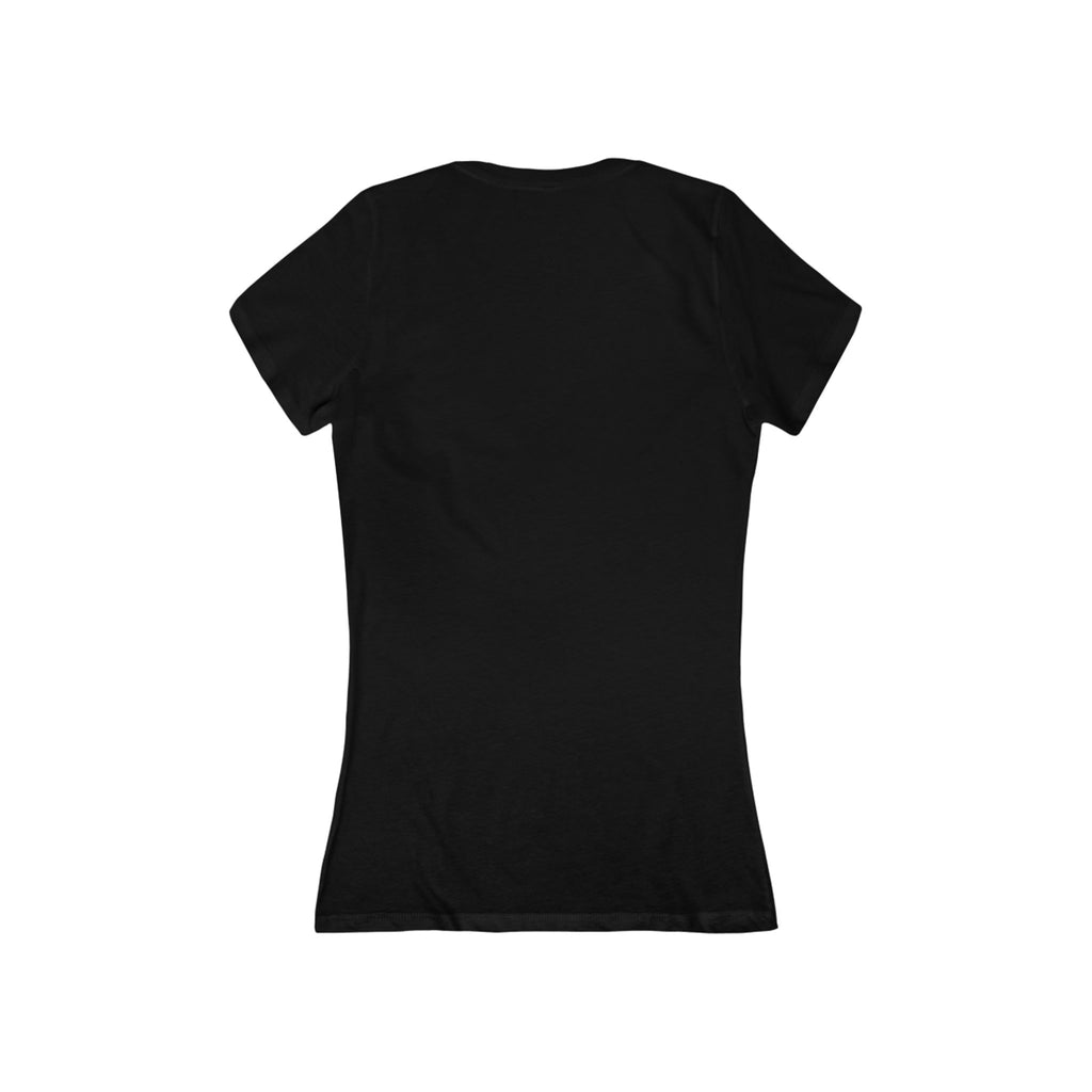 Nom-Nom-Nomisaur - Women's Jersey Short Sleeve Deep V-Neck Tee