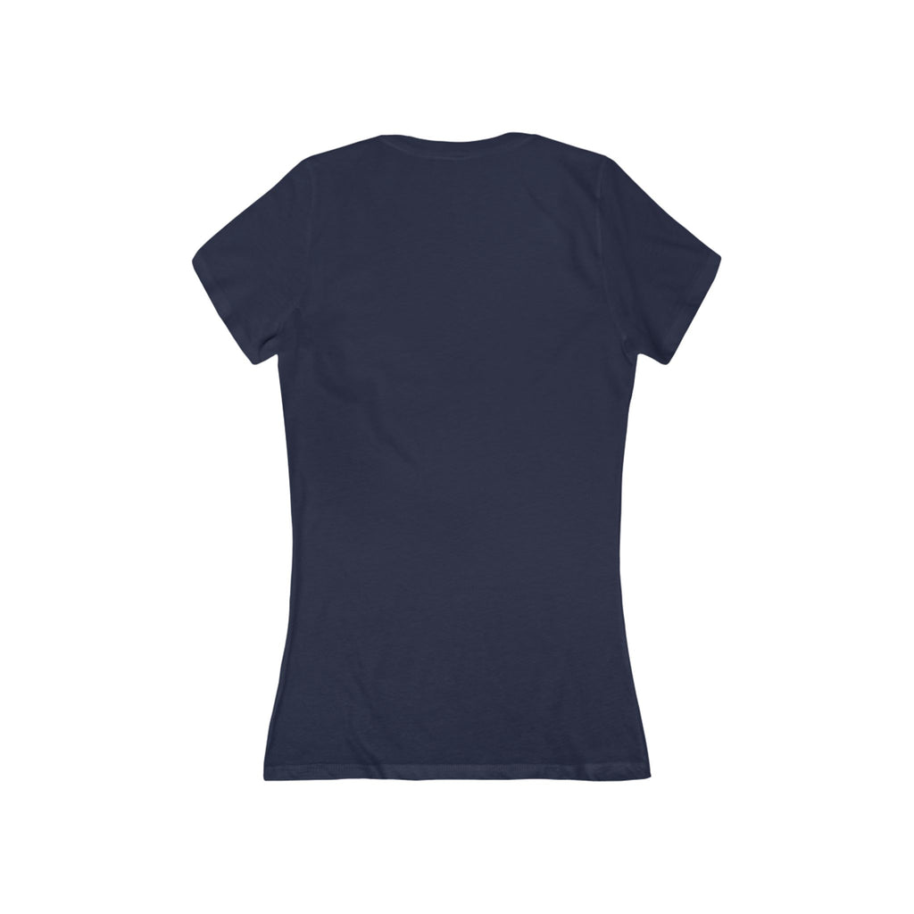 Nom-Nom-Nomisaur - Women's Jersey Short Sleeve Deep V-Neck Tee