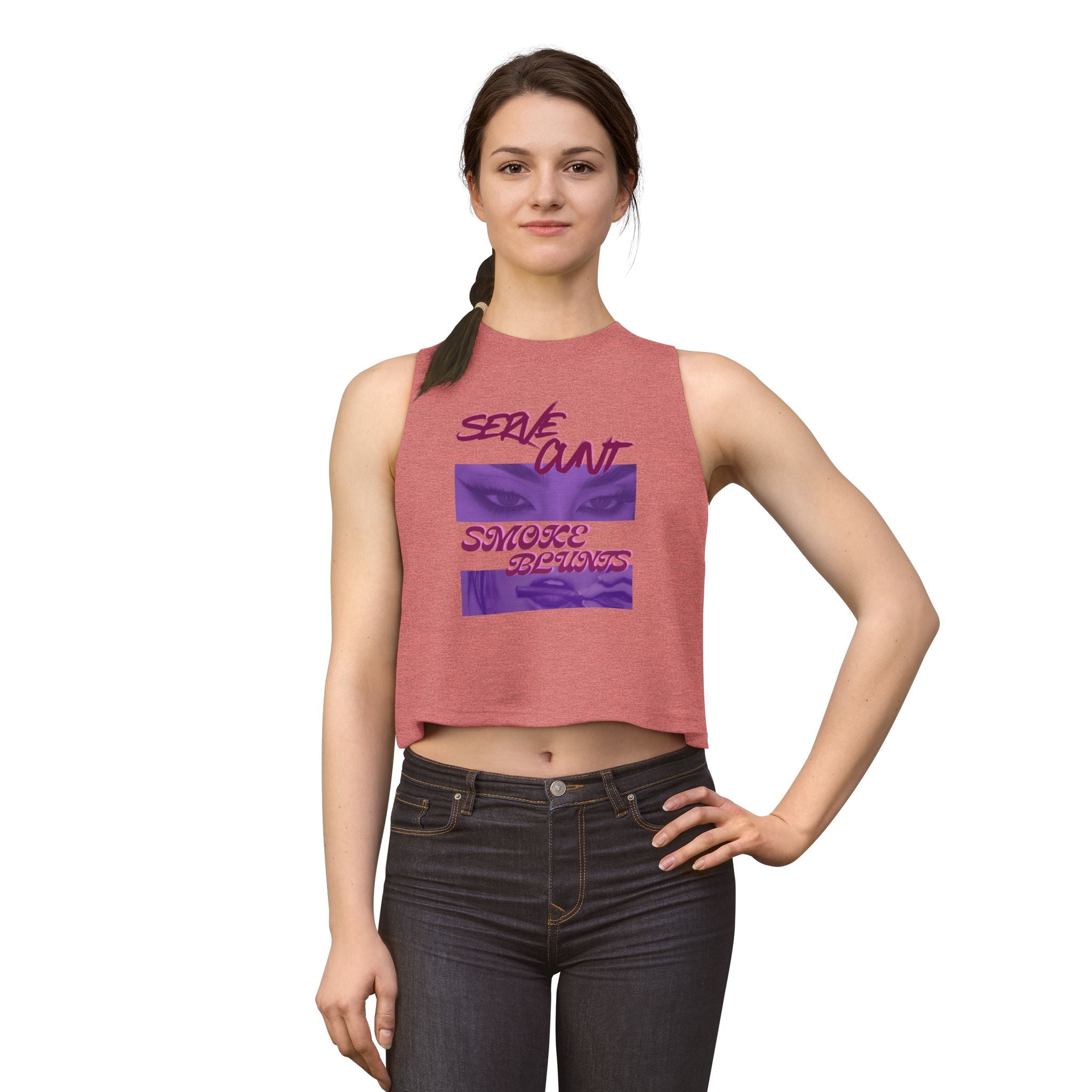 Serve C*nt and Smoke Blunts Women's Crop Top