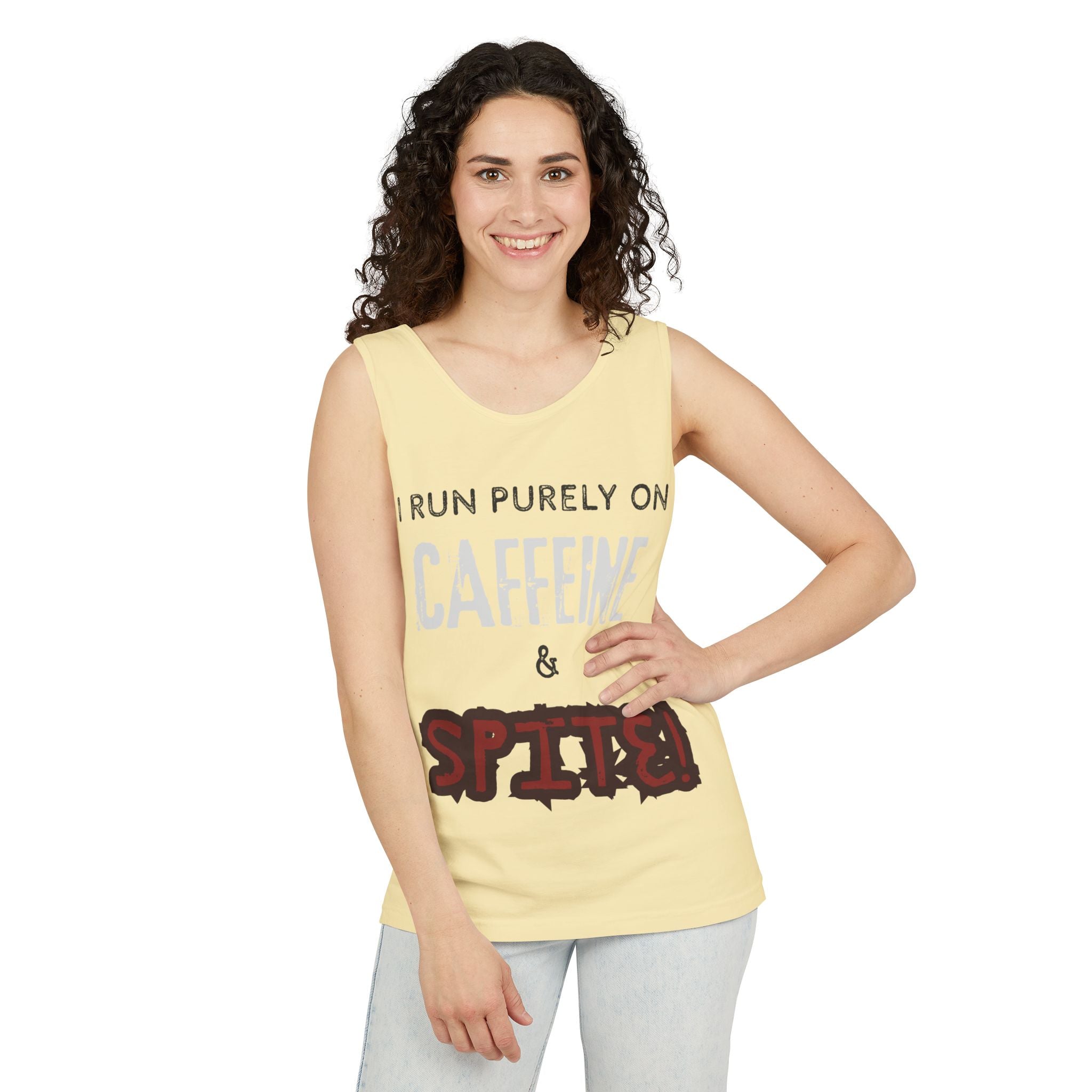 Caffeine and Spite Unisex Garment-Dyed Tank Top