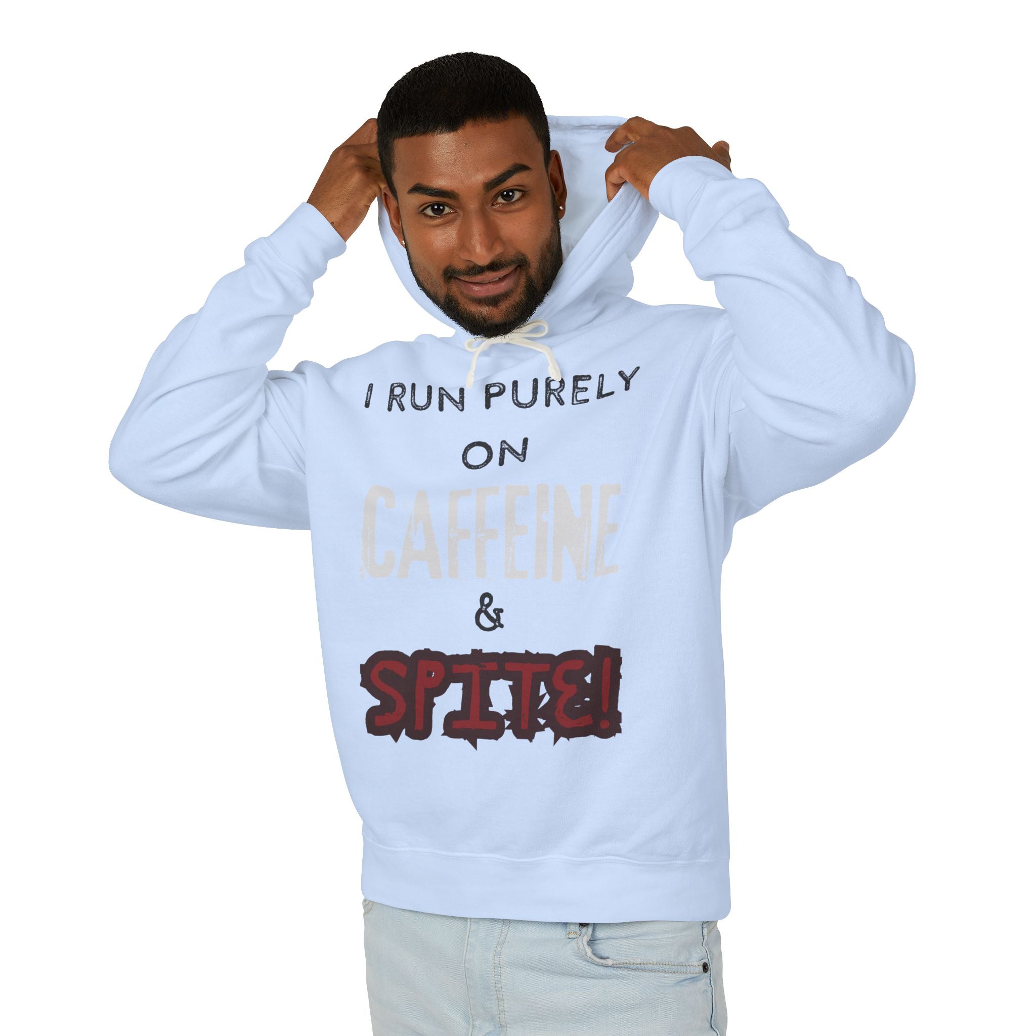 Caffeine and Spite Unisex Lightweight Hooded Sweatshirt