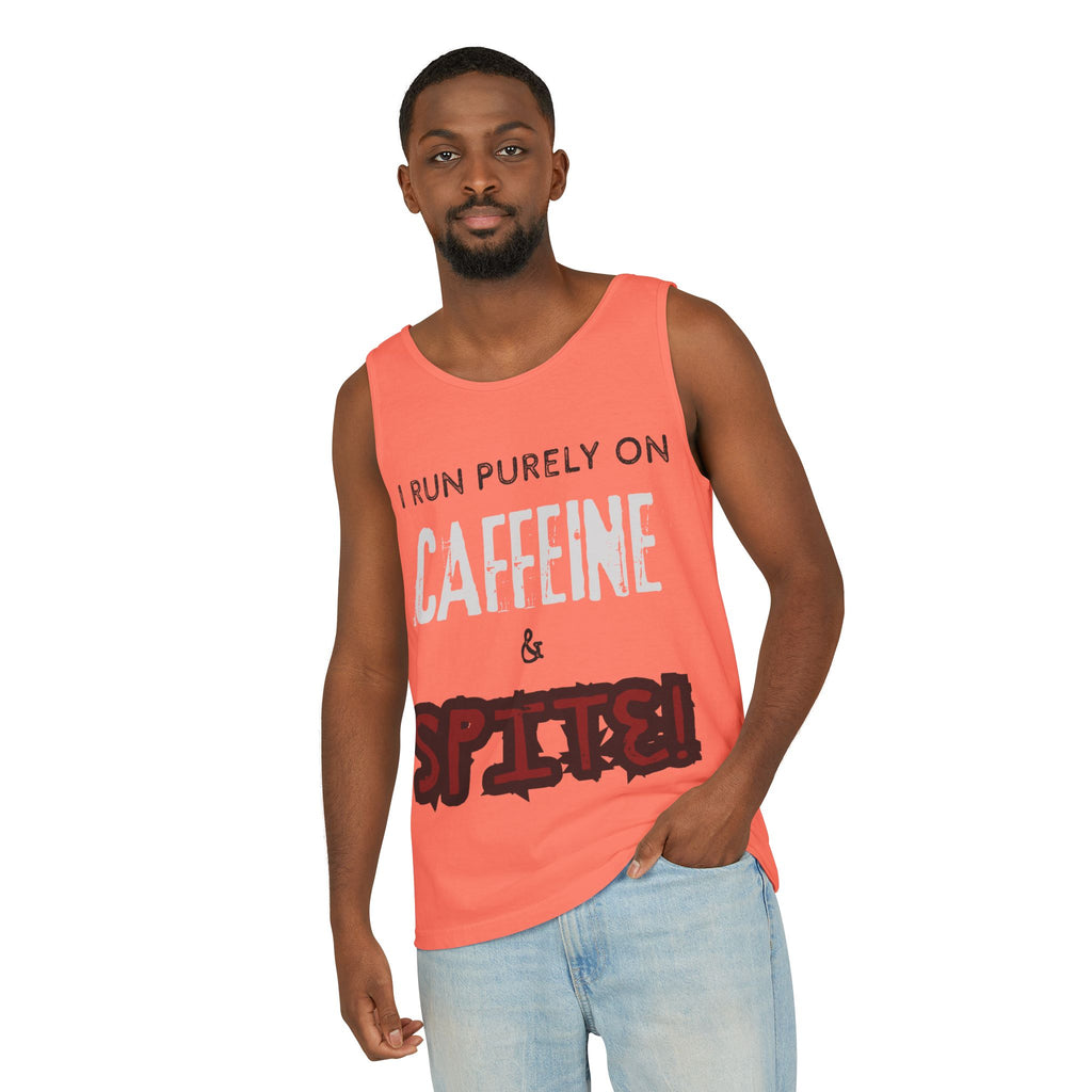 Caffeine and Spite Unisex Garment-Dyed Tank Top