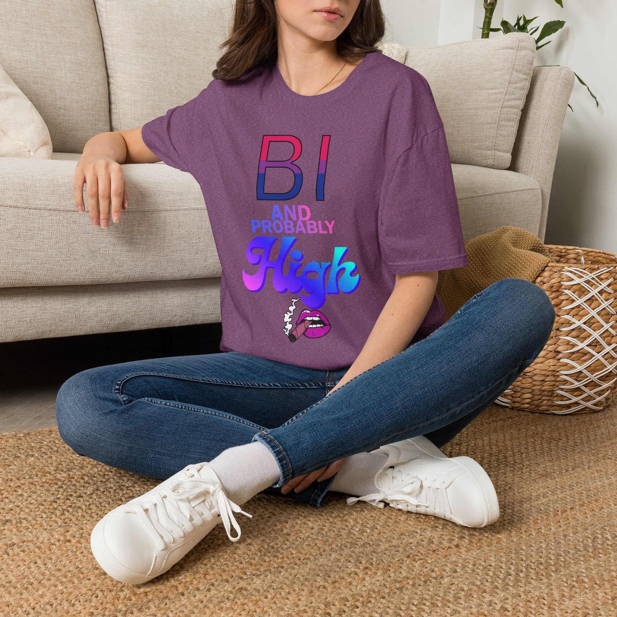 Bi and Probably High Unisex Softstyle T-Shirt