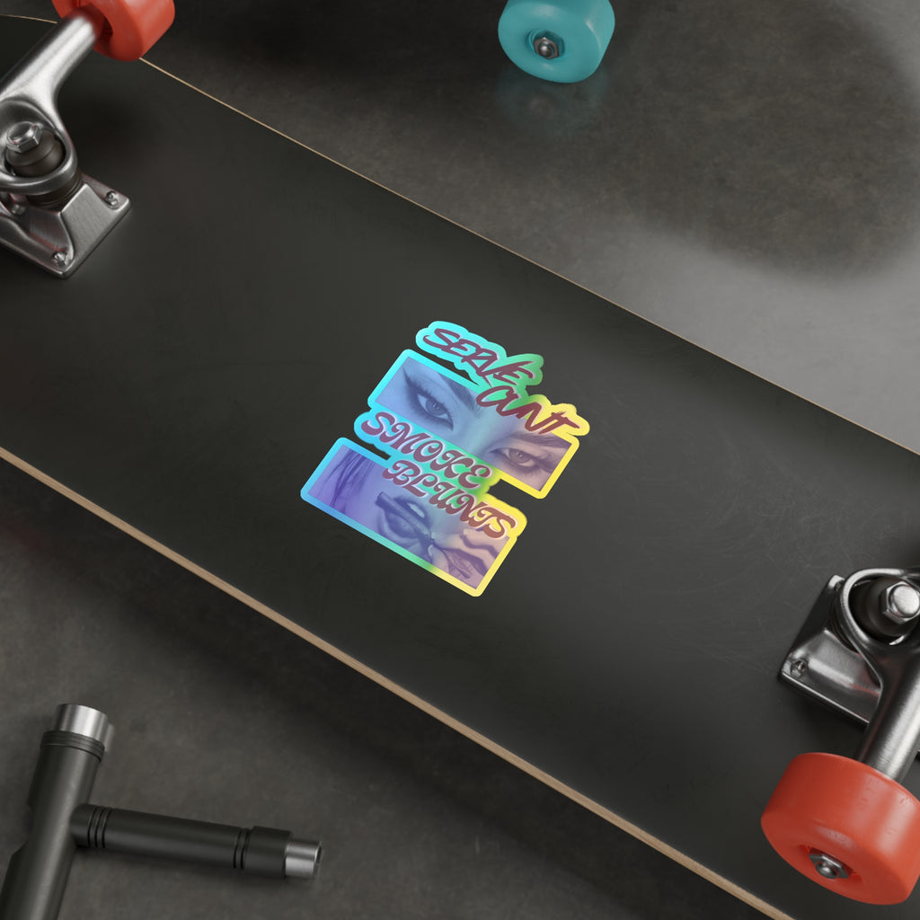 Serve C*nt and Smoke Blunts Holographic Die-cut Stickers