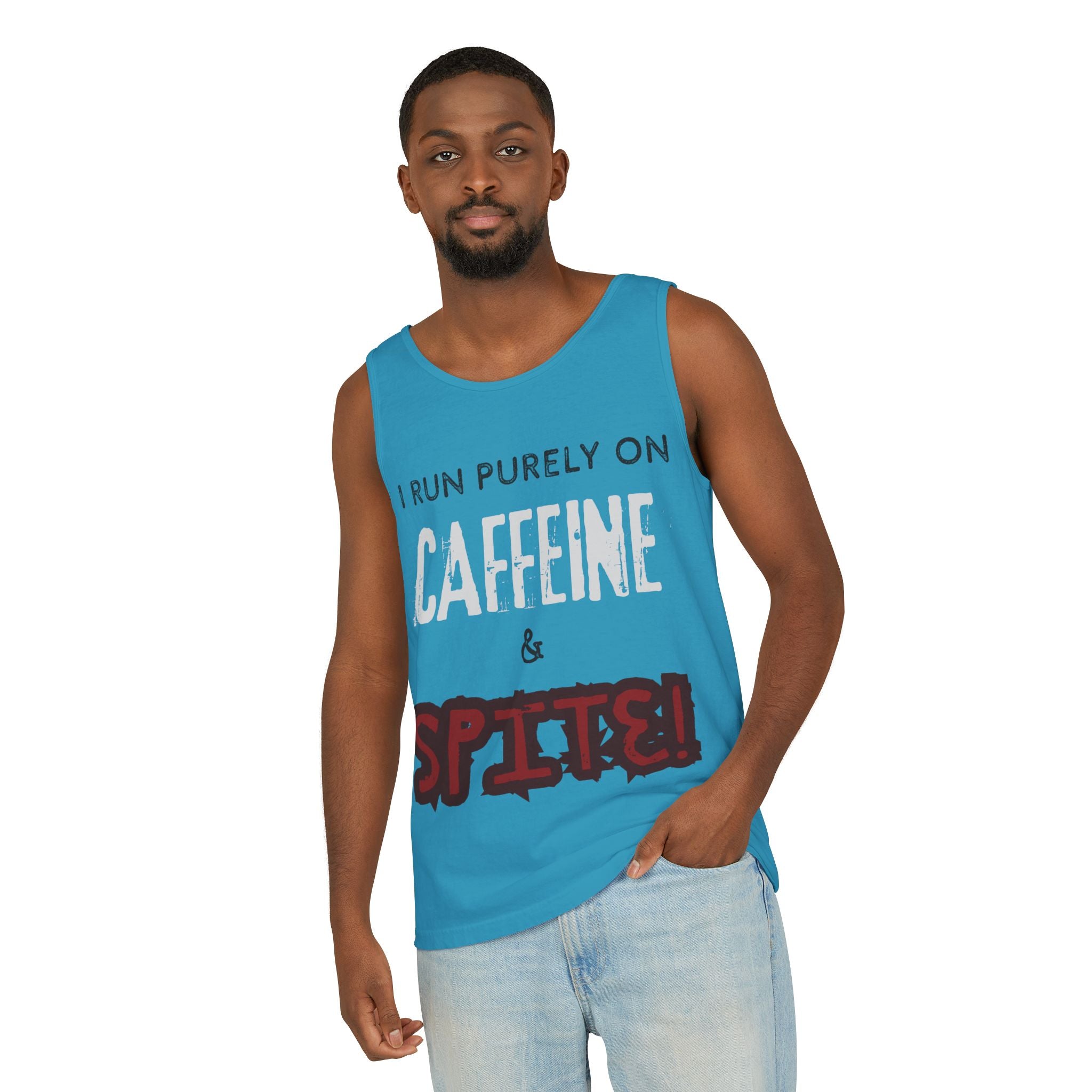Caffeine and Spite Unisex Garment-Dyed Tank Top
