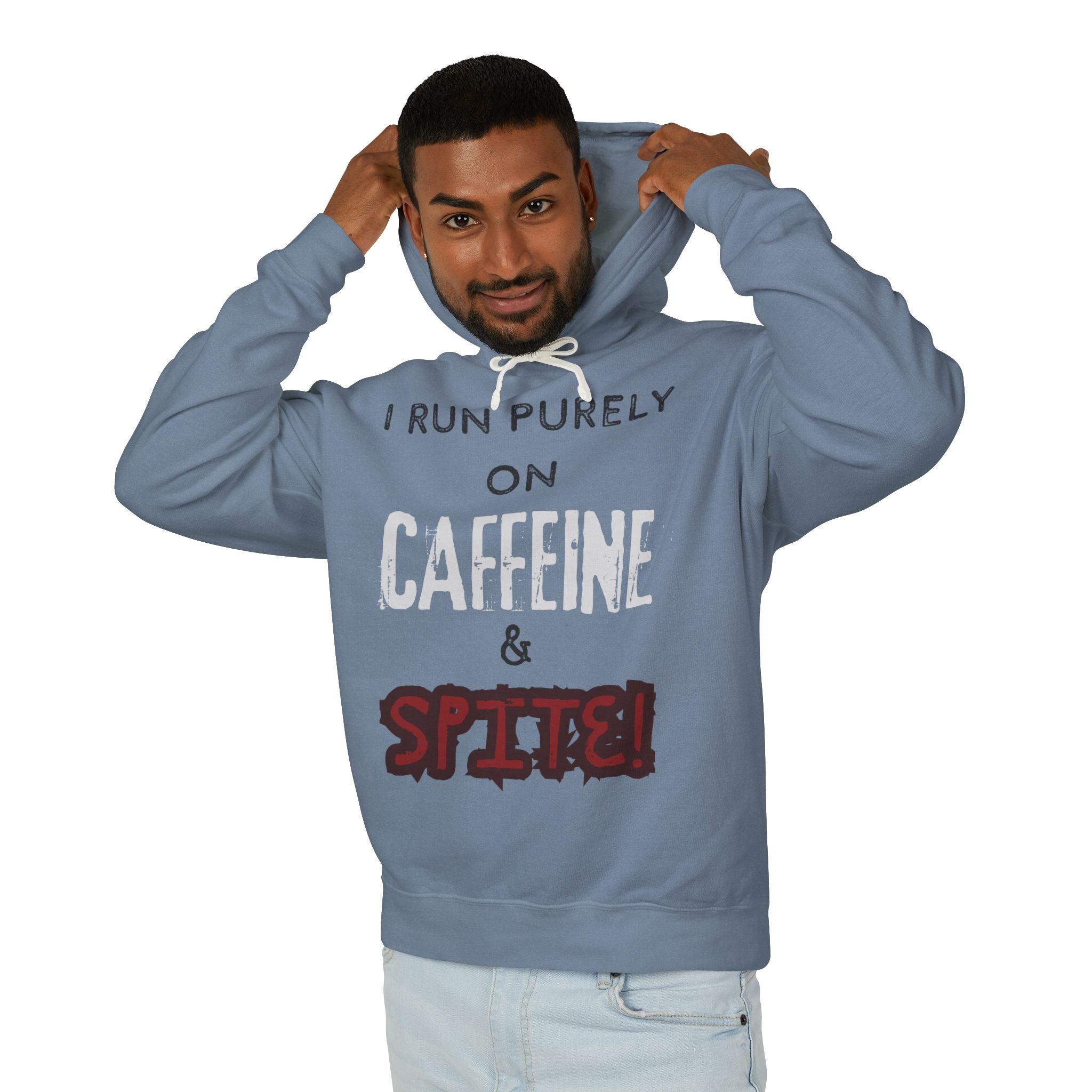 Caffeine and Spite Unisex Lightweight Hooded Sweatshirt