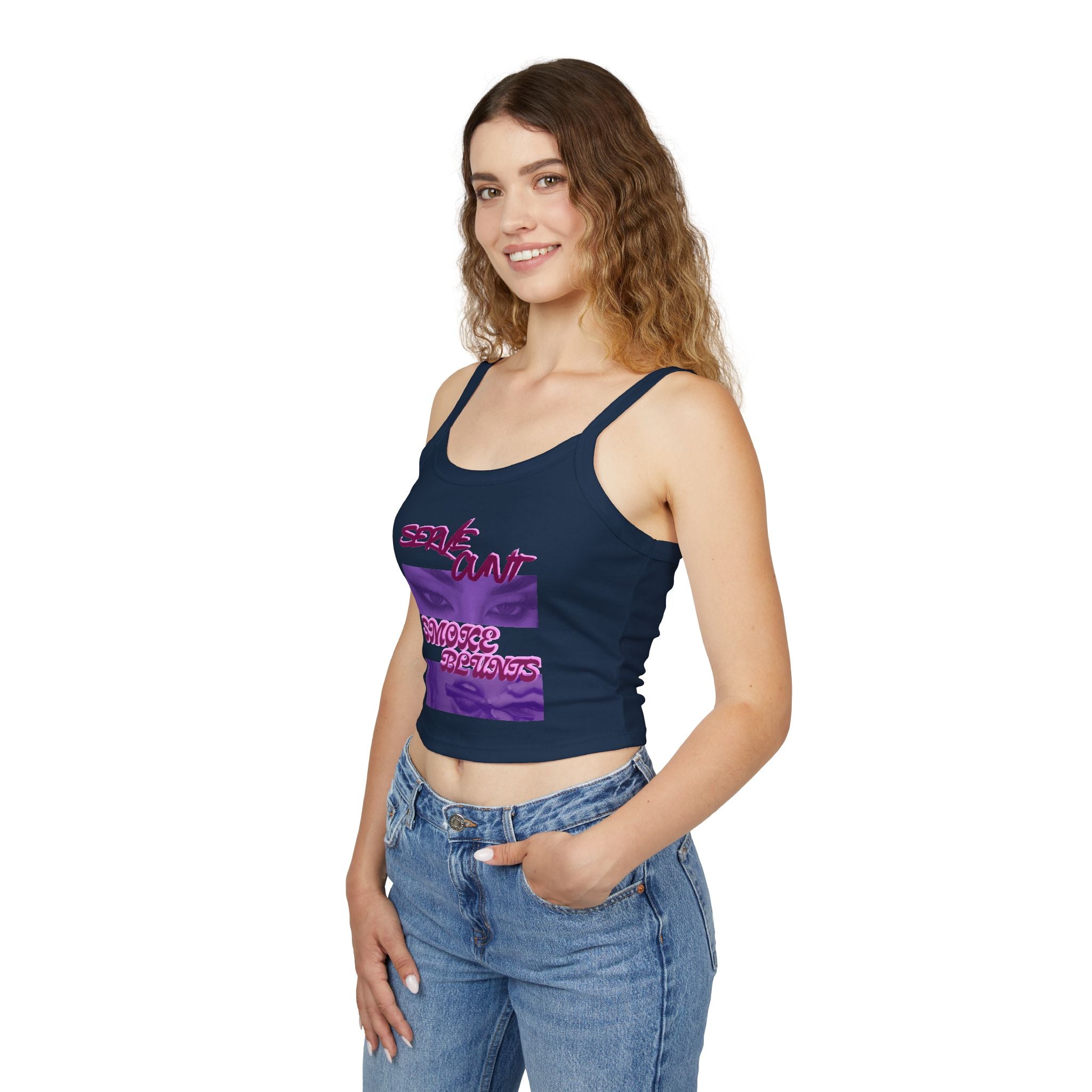 Serve C*nt & Smoke Blunts Women's Spaghetti Strap Tank Top