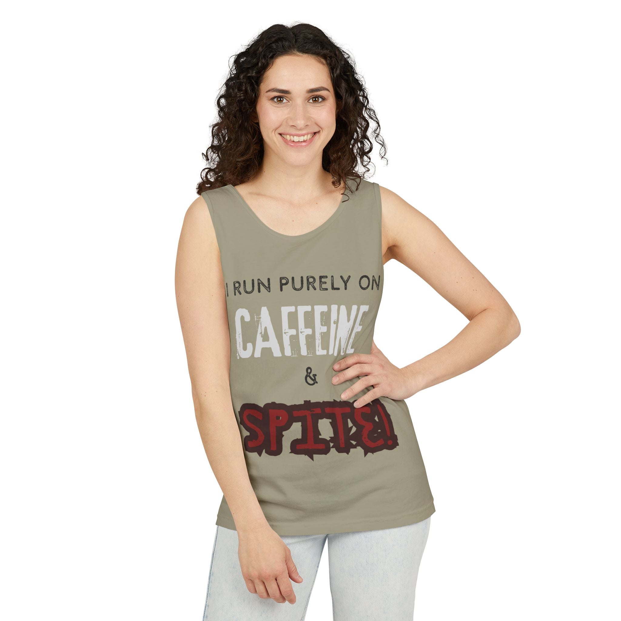 Caffeine and Spite Unisex Garment-Dyed Tank Top